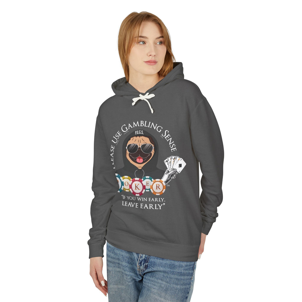 Funny poker graphic hoodie by P.U.G.S. apparel
