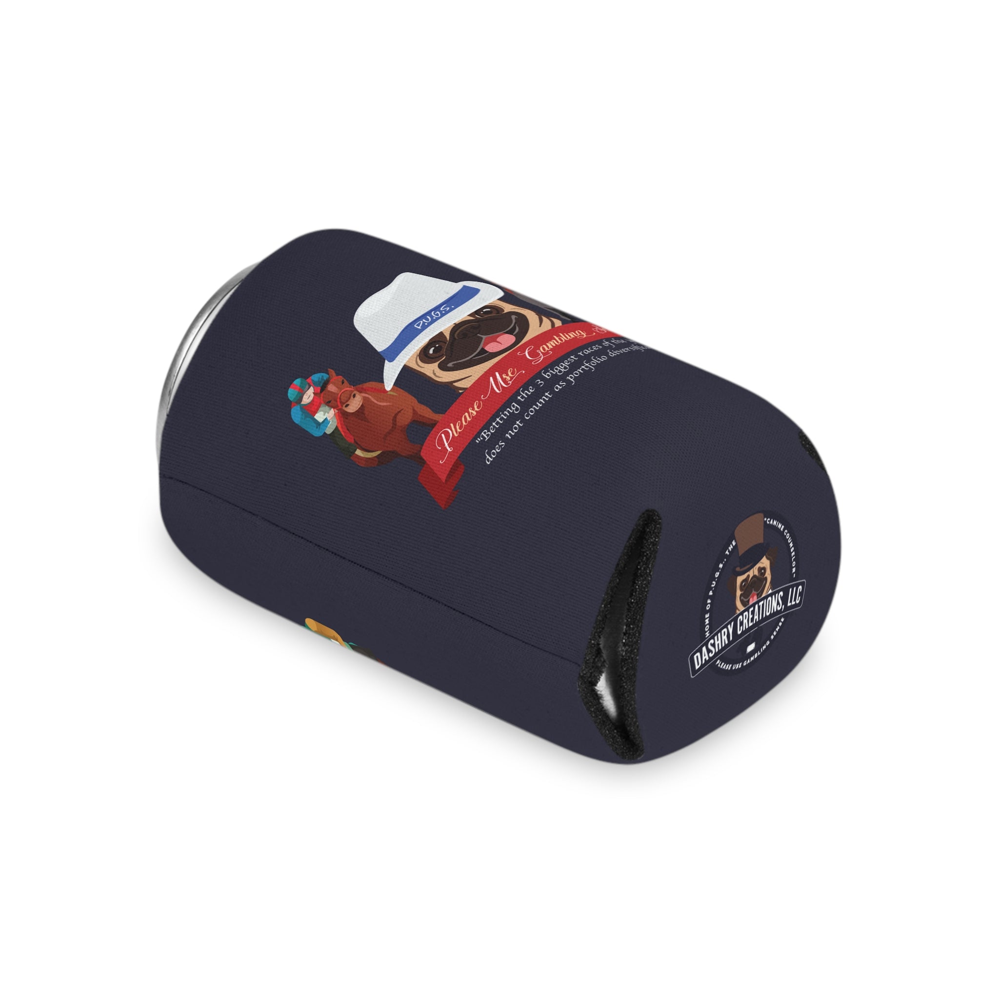 Horse Racing "Fedora" Can Cooler by P.U.G.S. Apparel