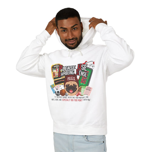 Funny gambling graphic hoodie by P.U.G.S. Apparel