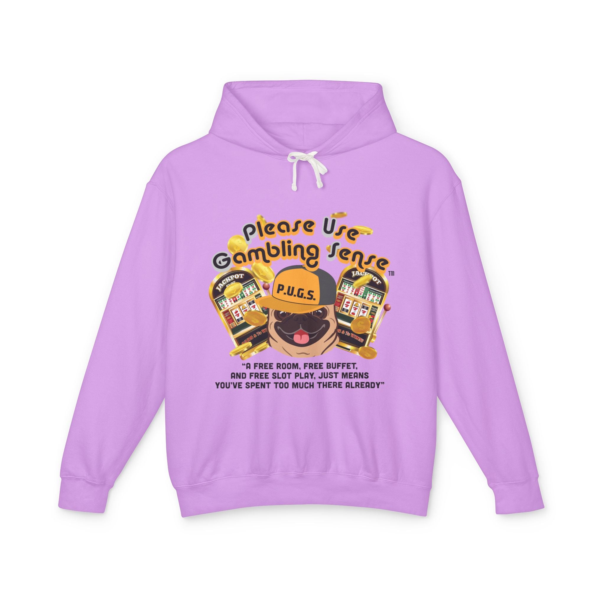 Funny slot machine graphic hoodie by P.U.G.S. Apparel