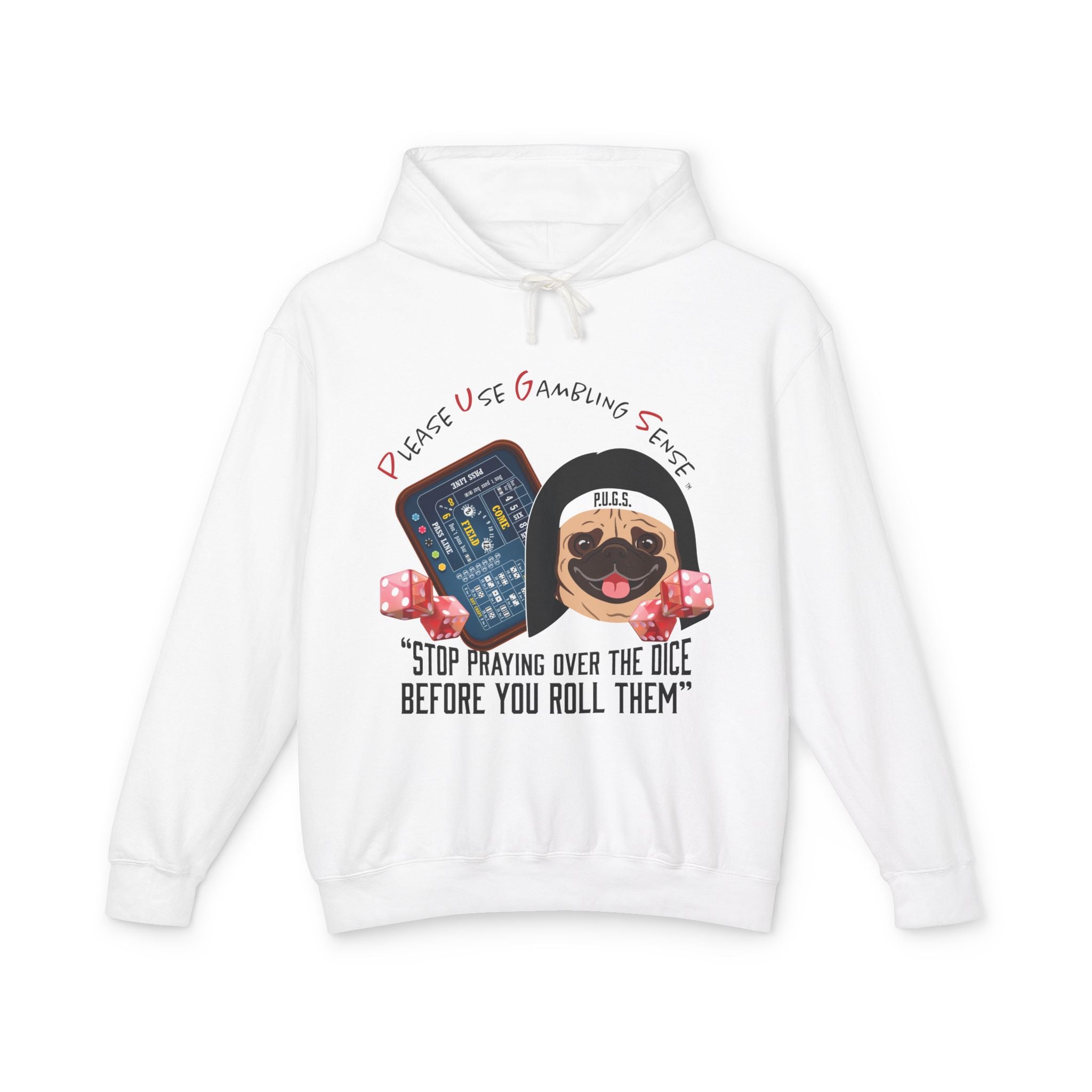 Funny Craps Hoodie by P.U.G.S. Apparel
