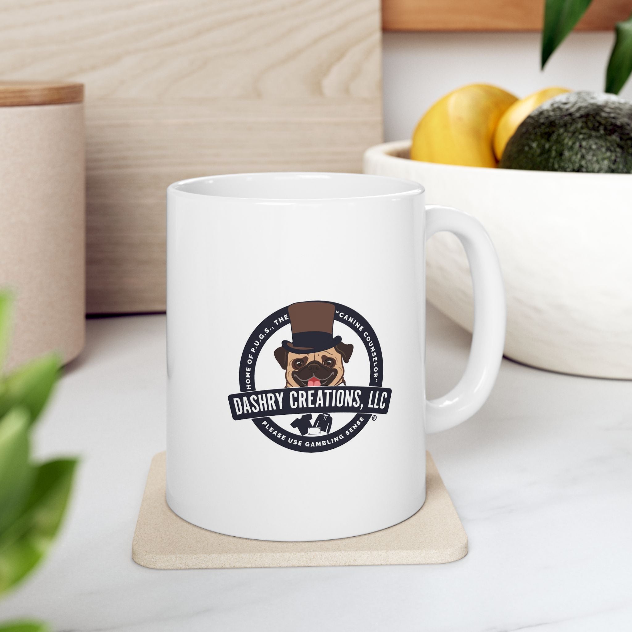 Poker “Early” White Ceramic Mug — Funny Gambling Humor Coffee Cup (11oz/15oz)