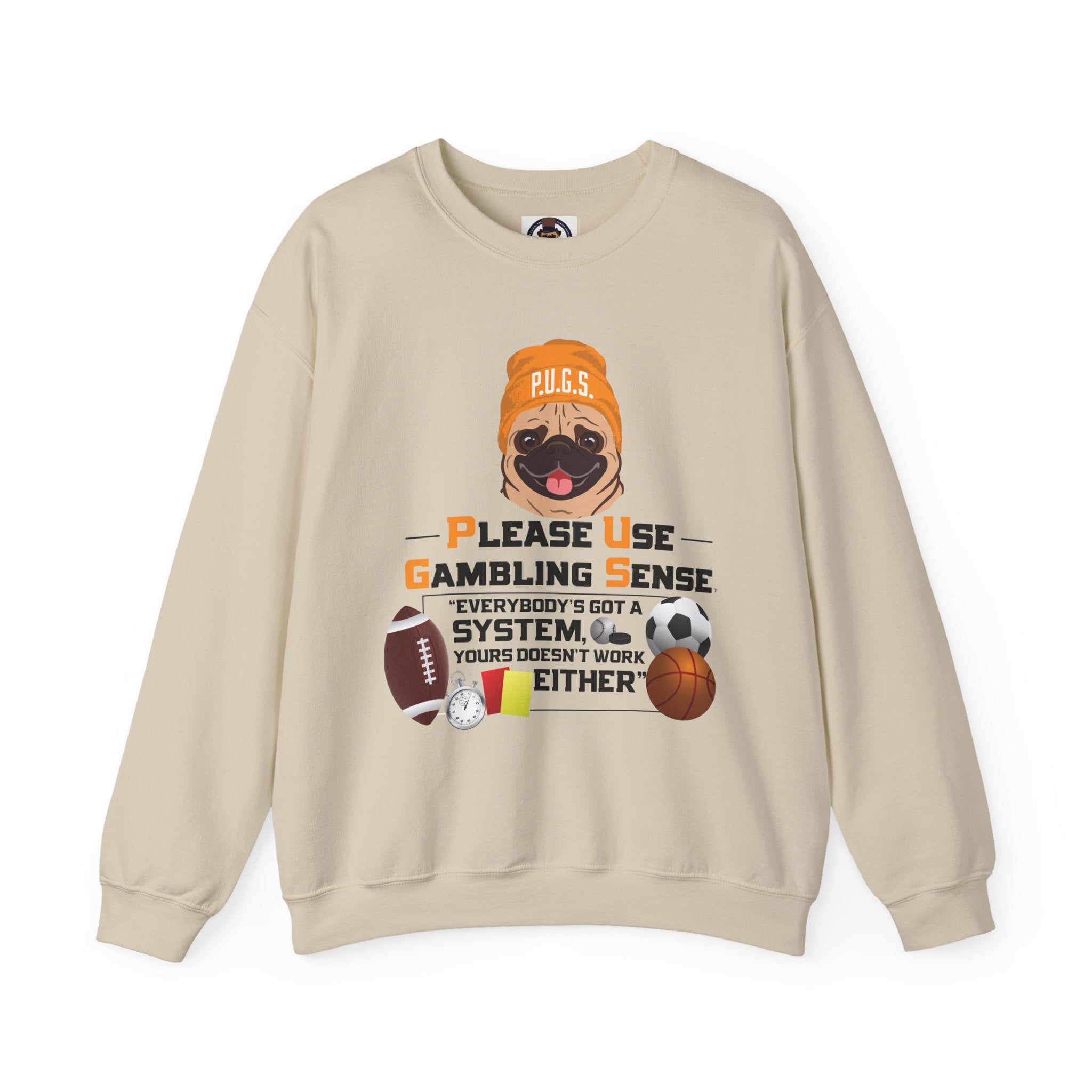 Funny Sports Betting Graphic Sweatshirt by P.U.G.S. apparel