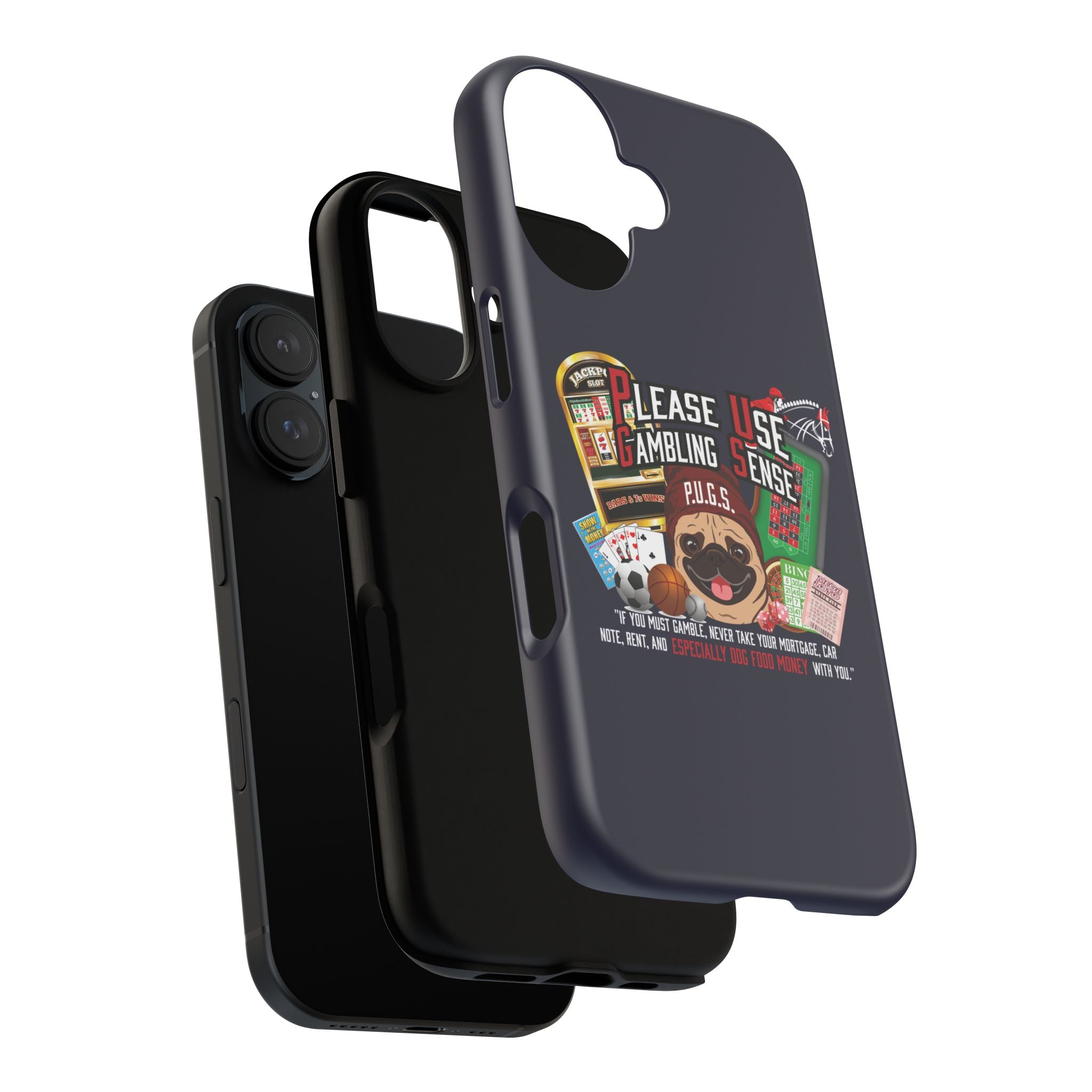 Black All Gambling Phone Case — P.U.G.S. Apparel