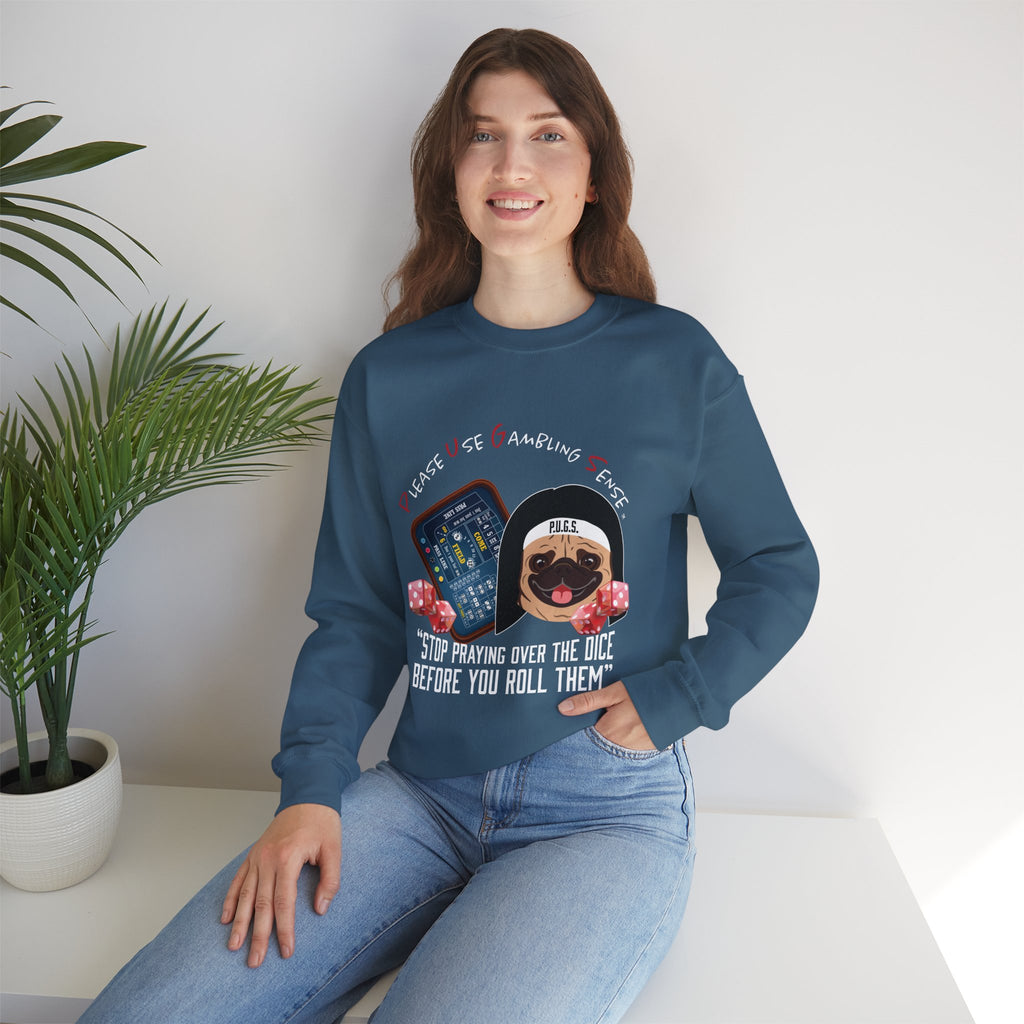 Funny Craps Sweatshirt by P.U.G.S. Apparel