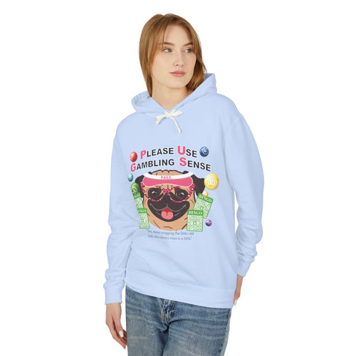 Funny bingo gambling graphic hoodie by P.U.G.S. Apparel