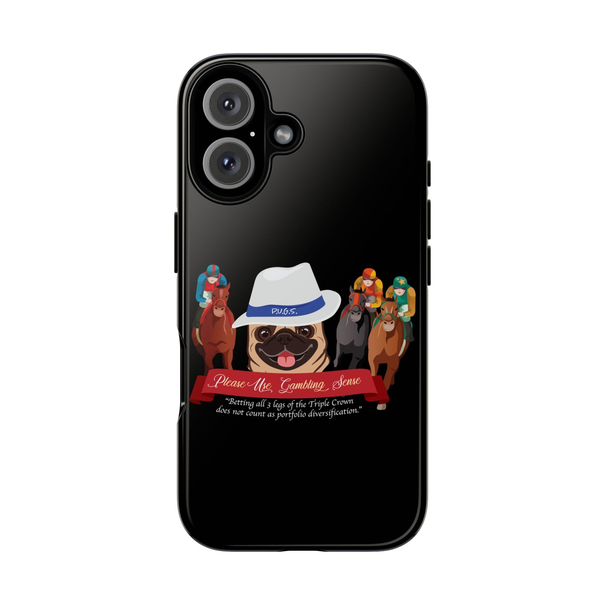 Black Horse Racing "Fedora" Phone Case — P.U.G.S. Apparel