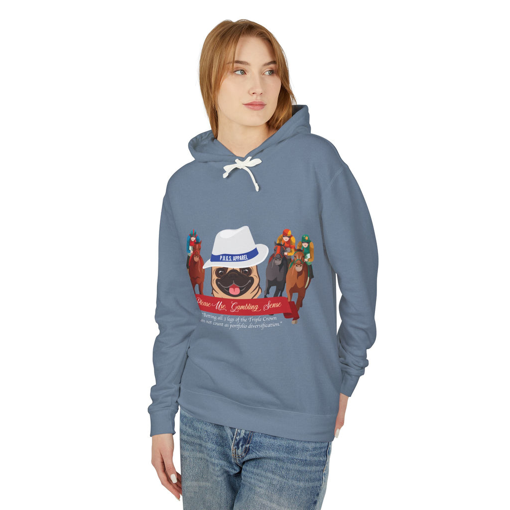 Funny horse racing graphic hoodie by P.U.G.s. Apparel