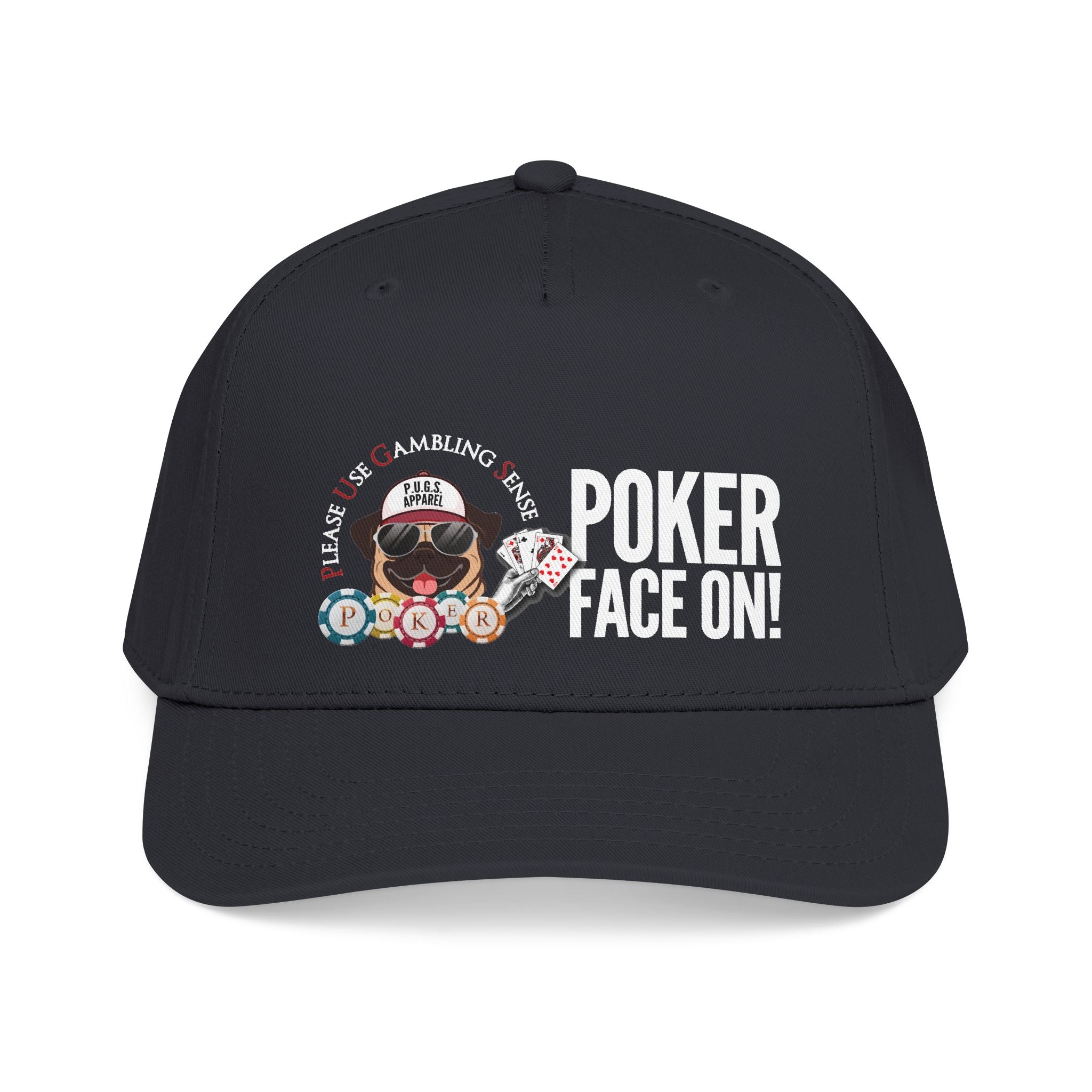 funny poker graphic baseball cap by P.U.G.S. Apparel