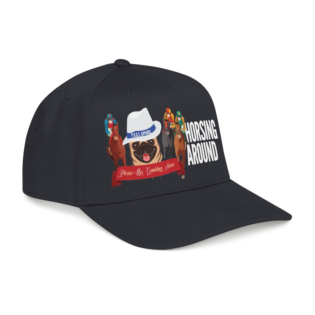 Horse Racing "Fedora" Mid Profile Baseball Cap by P.U.G.S. Apparel