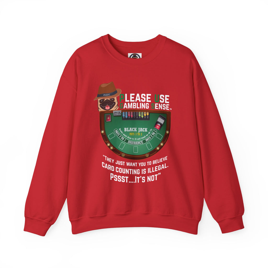 Funny blackjack Sweatshirt by P.U.G.S. Apparel