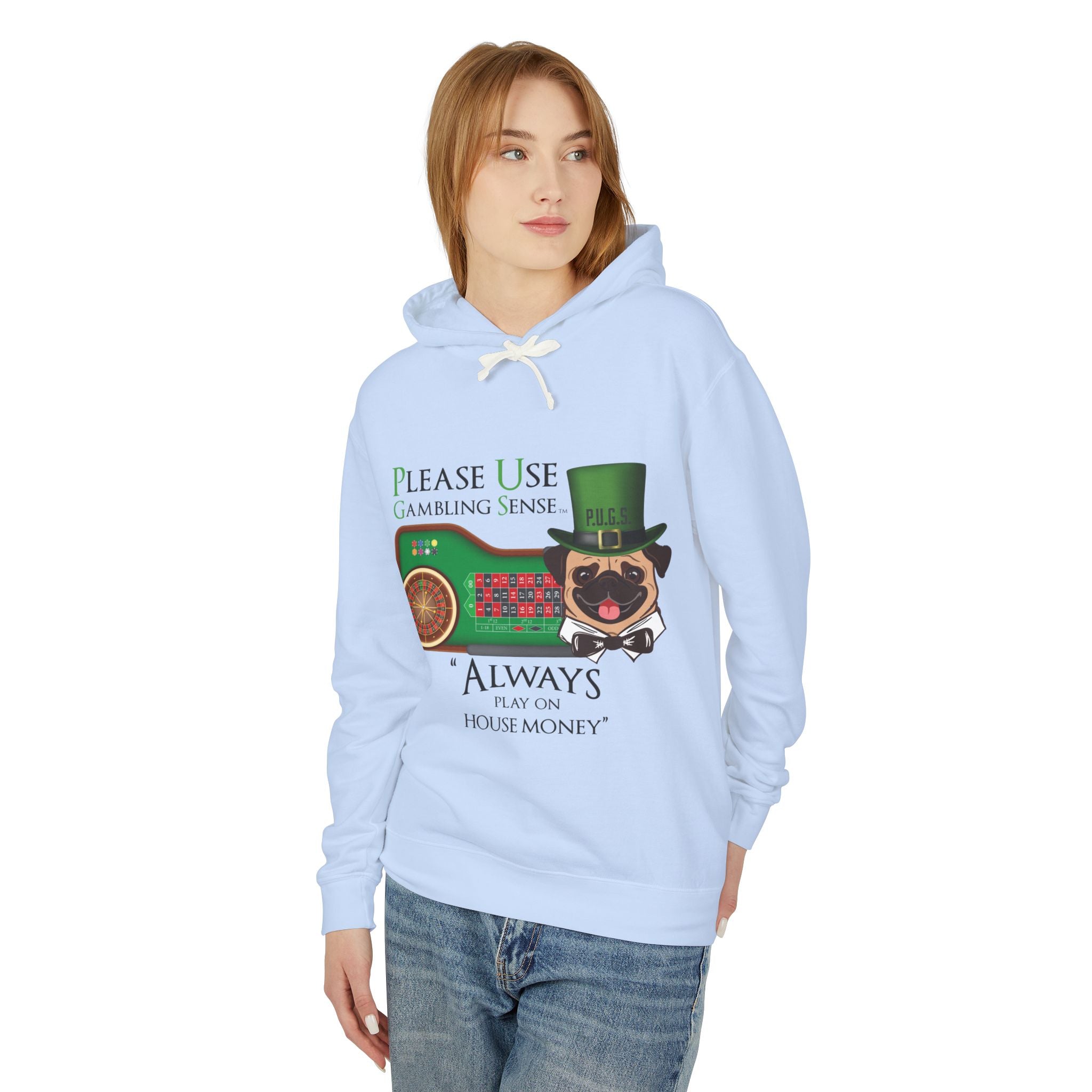 Funny roulette graphic hoodie by P.U.G.S. Apparel