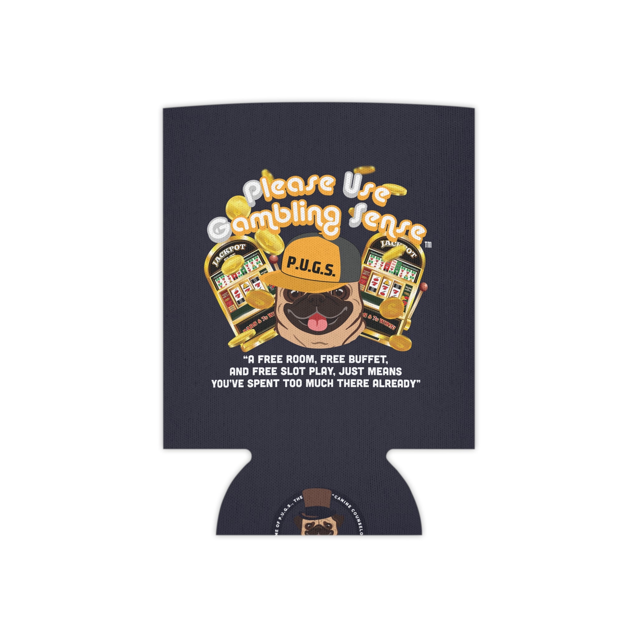 Slot Machine "Free Play" Can Cooler by P.U.G.S. Apparel