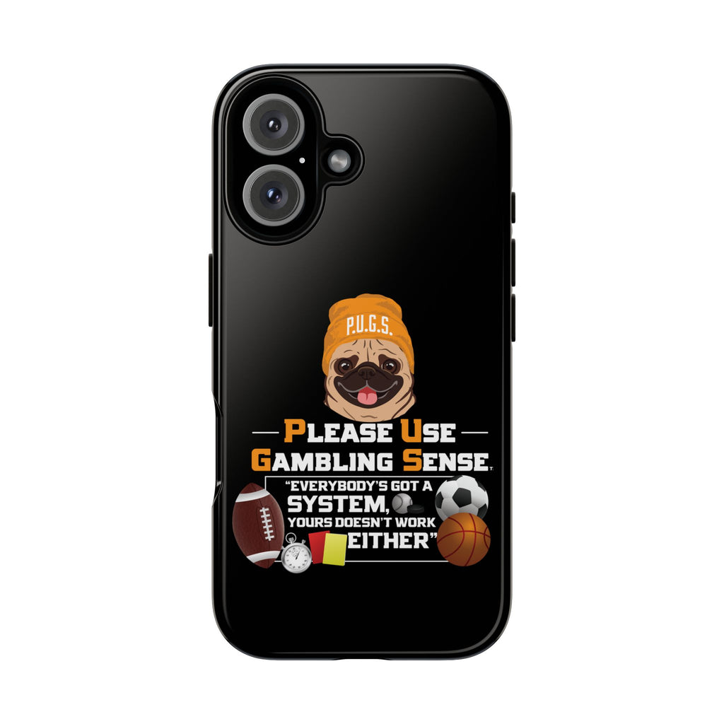 Black Sports Betting "System" Gambling Phone Case — P.U.G.S. Apparel