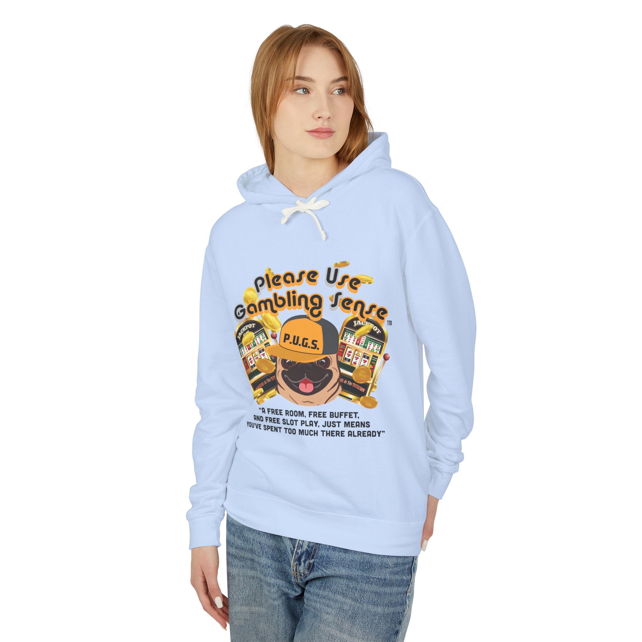 Funny slot machine graphic hoodie by P.U.G.S. Apparel