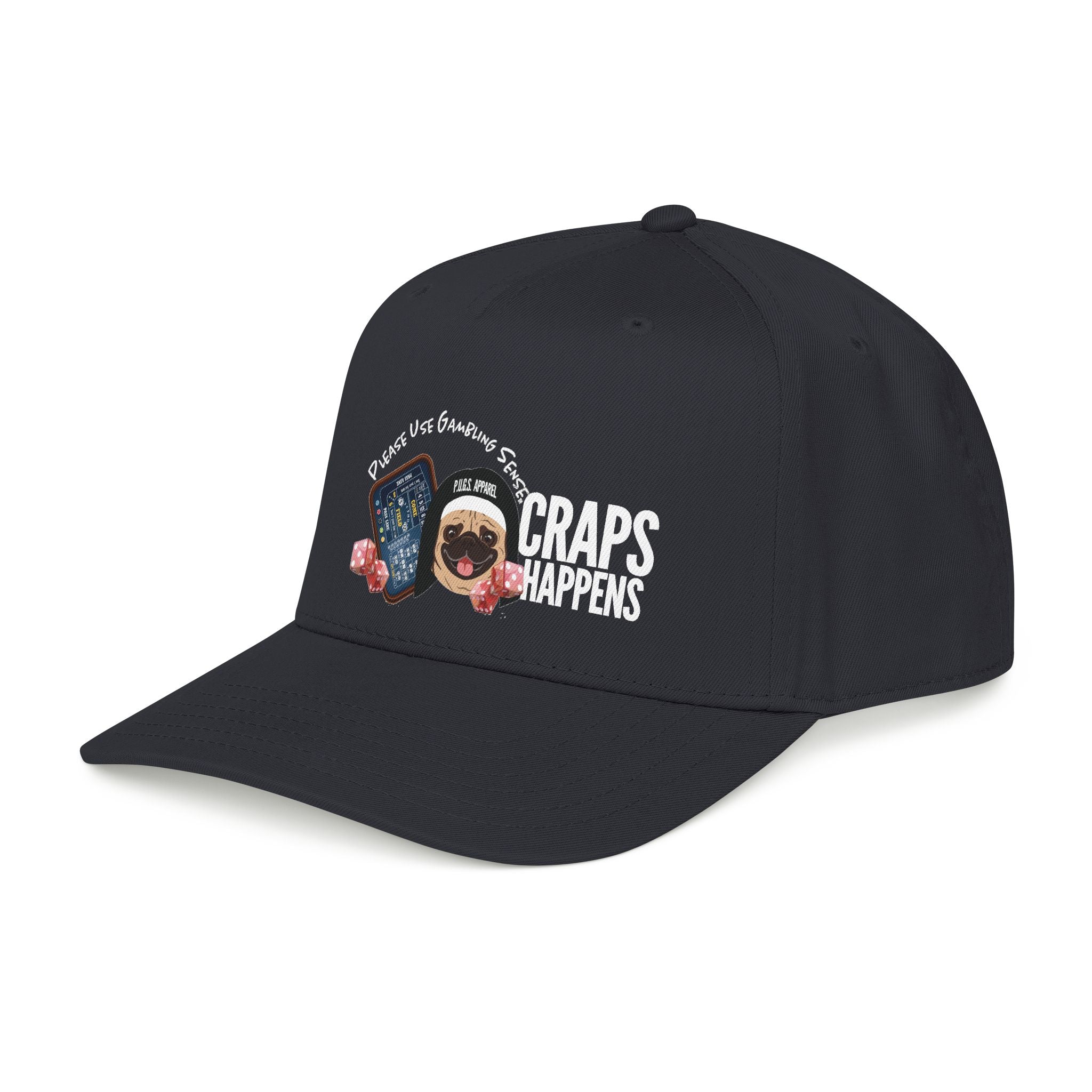 Craps "Happens" Mid Profile Baseball Cap by P.U.G.S. Apparel