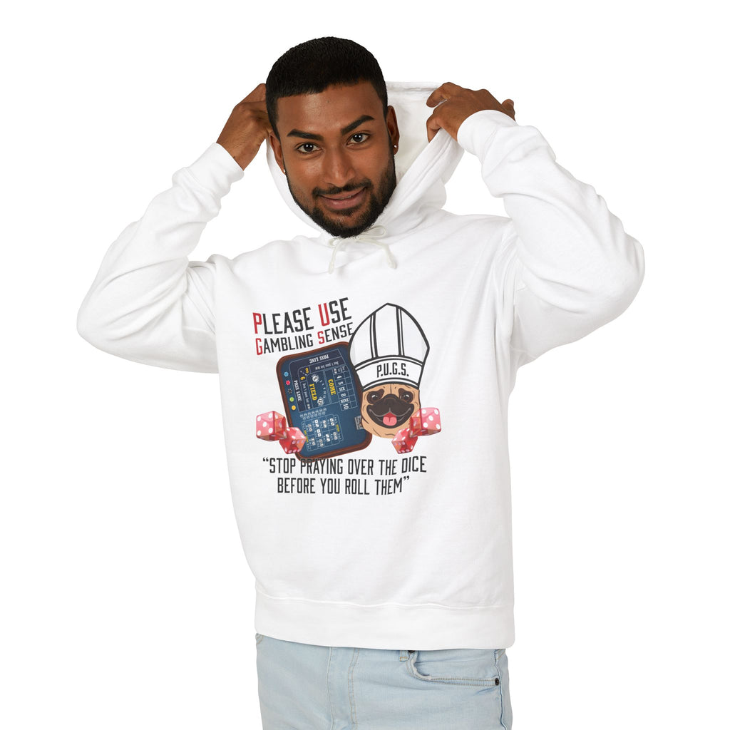 Funny craps gambling hoodie by P.U.G.S. Apparel