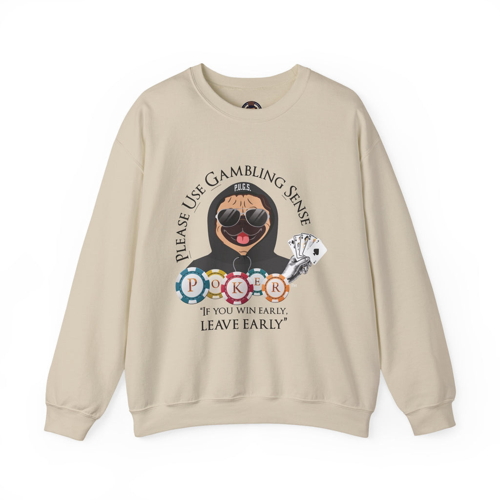 Funny Poker Sweatshirt by P.U.G.S. Apparel