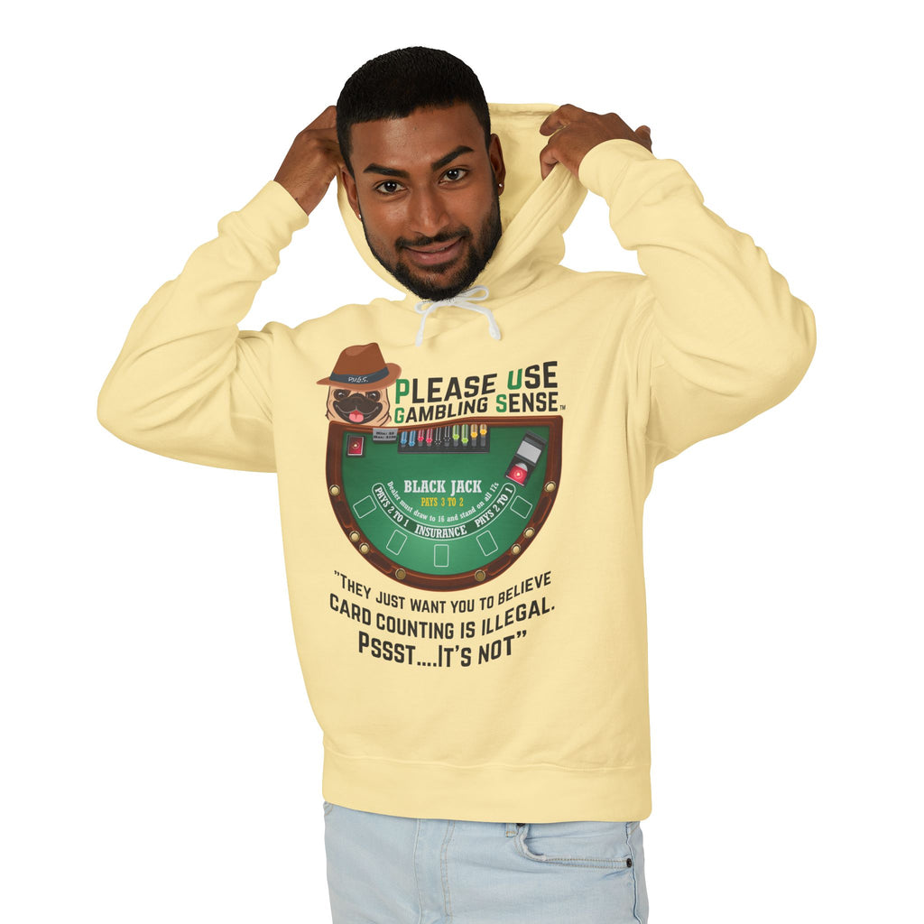 Funny blackjack graphic hoodie by P.U.G.S. apparel