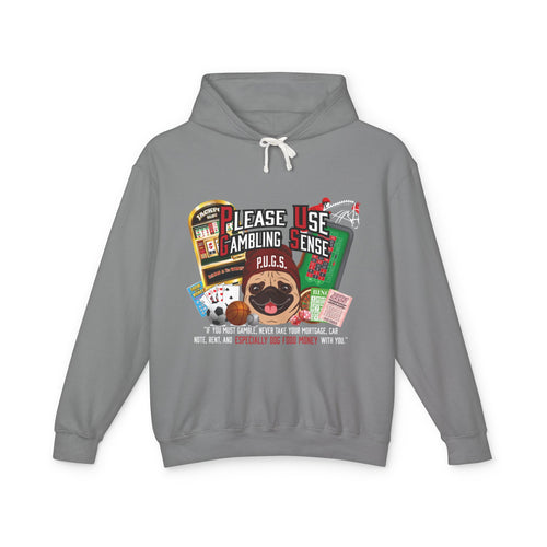 All Gambling Pug Hoodie by P.U.G.S. Apparel: Dark colors