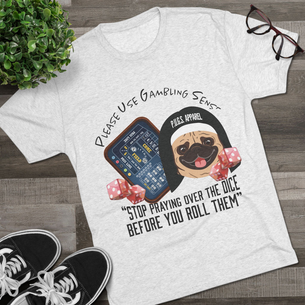 Craps Dice "Praying" Unisex Graphic Tee - Light Colors