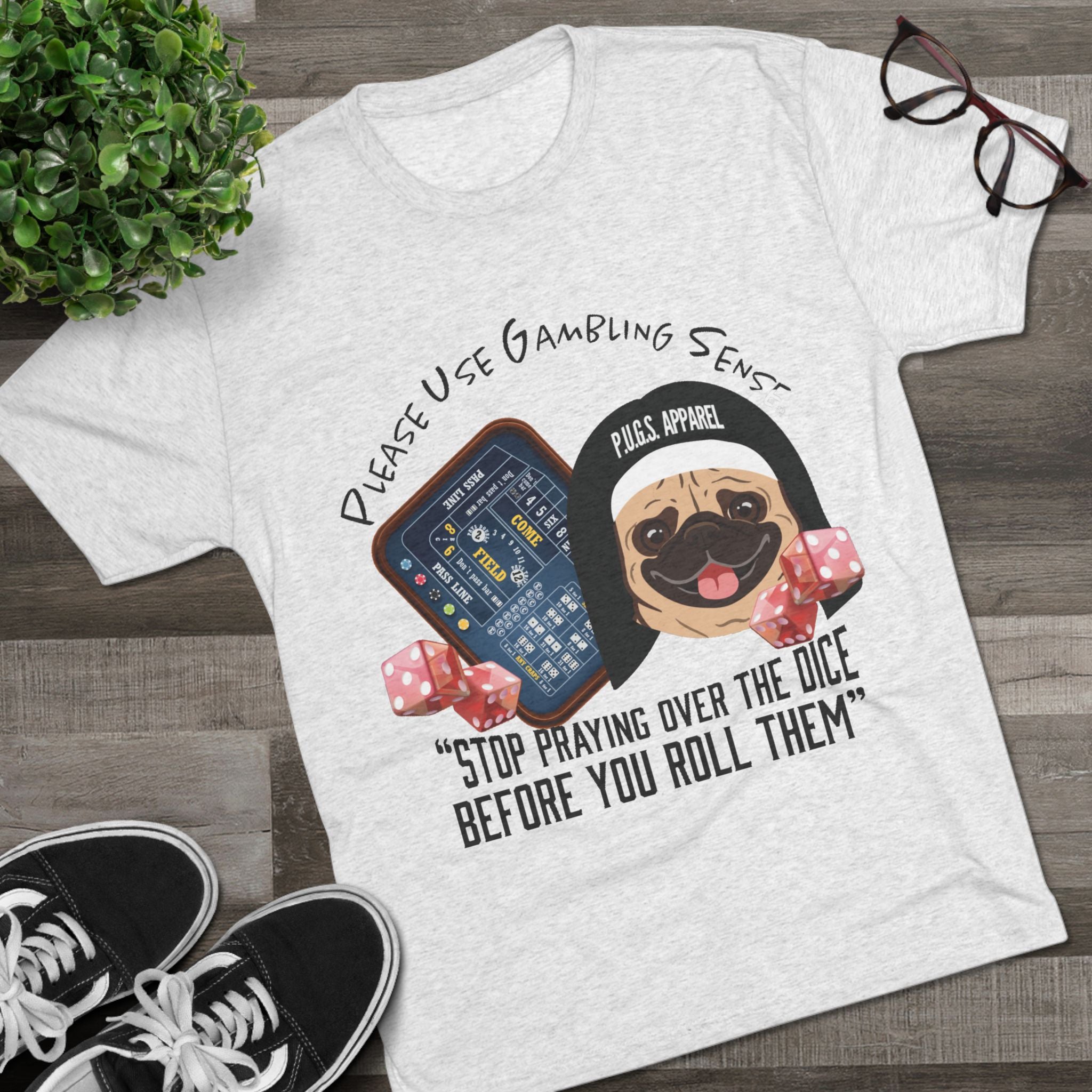 Craps Dice "Praying" Unisex Graphic Tee - Light Colors