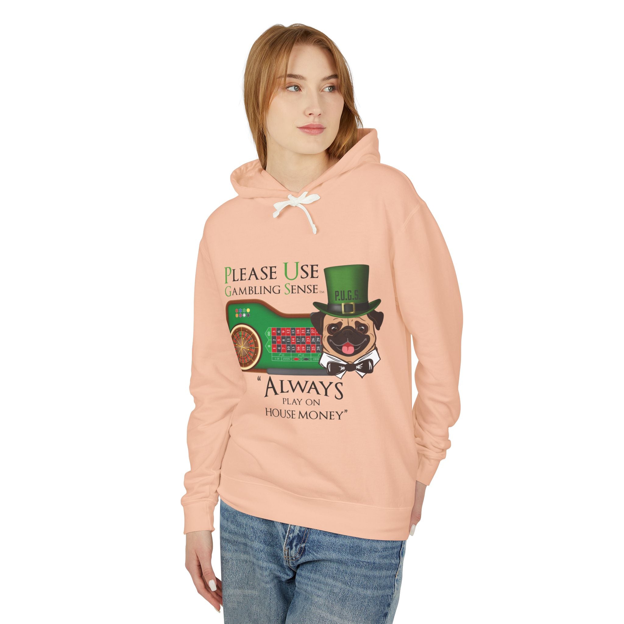 Funny roulette graphic hoodie by P.U.G.S. Apparel