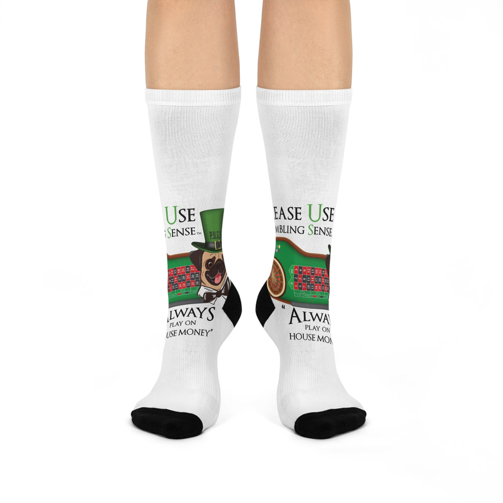 Roulette "House Money" Cushioned Crew Socks from P.U.G.S. Apparel