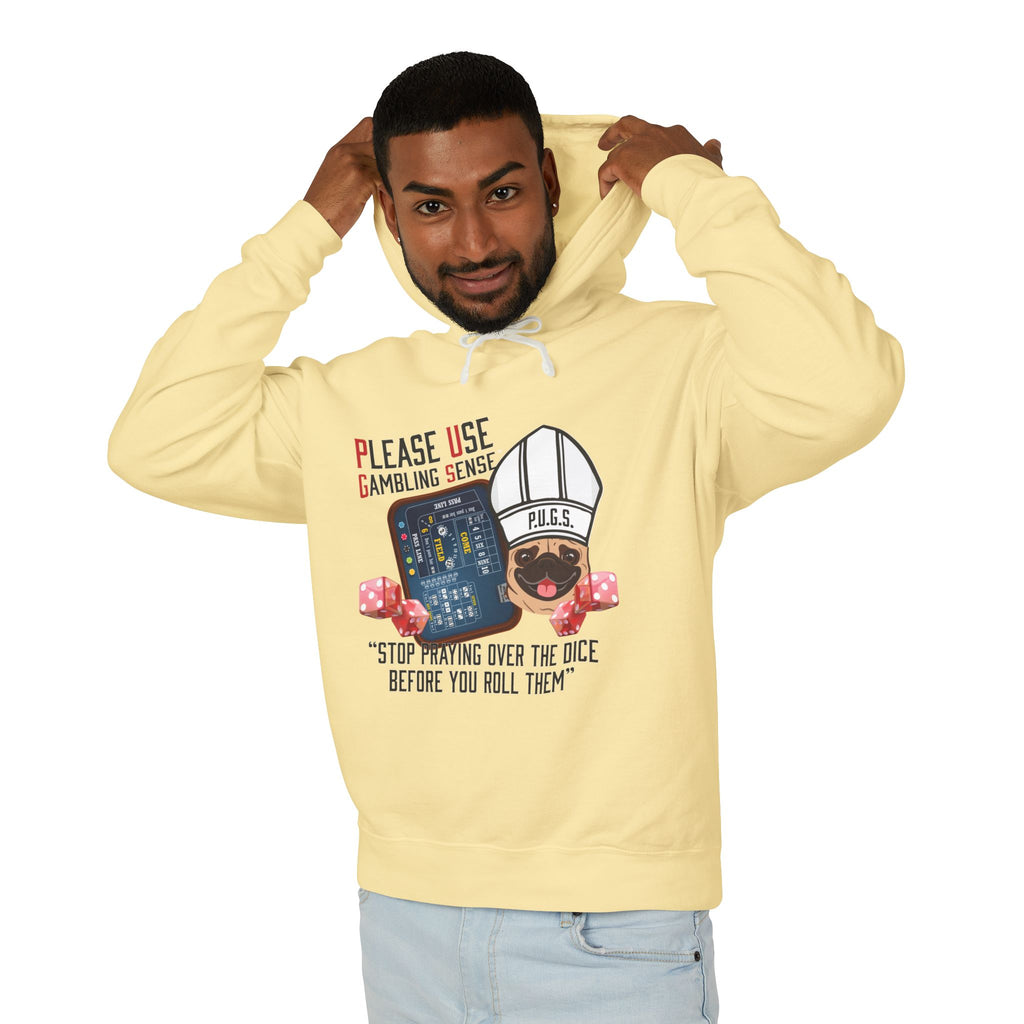 Funny craps gambling hoodie by P.U.G.S. Apparel