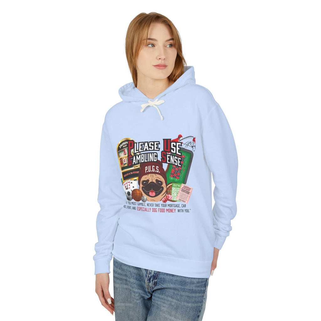Funny gambling graphic hoodie by P.U.G.S. Apparel