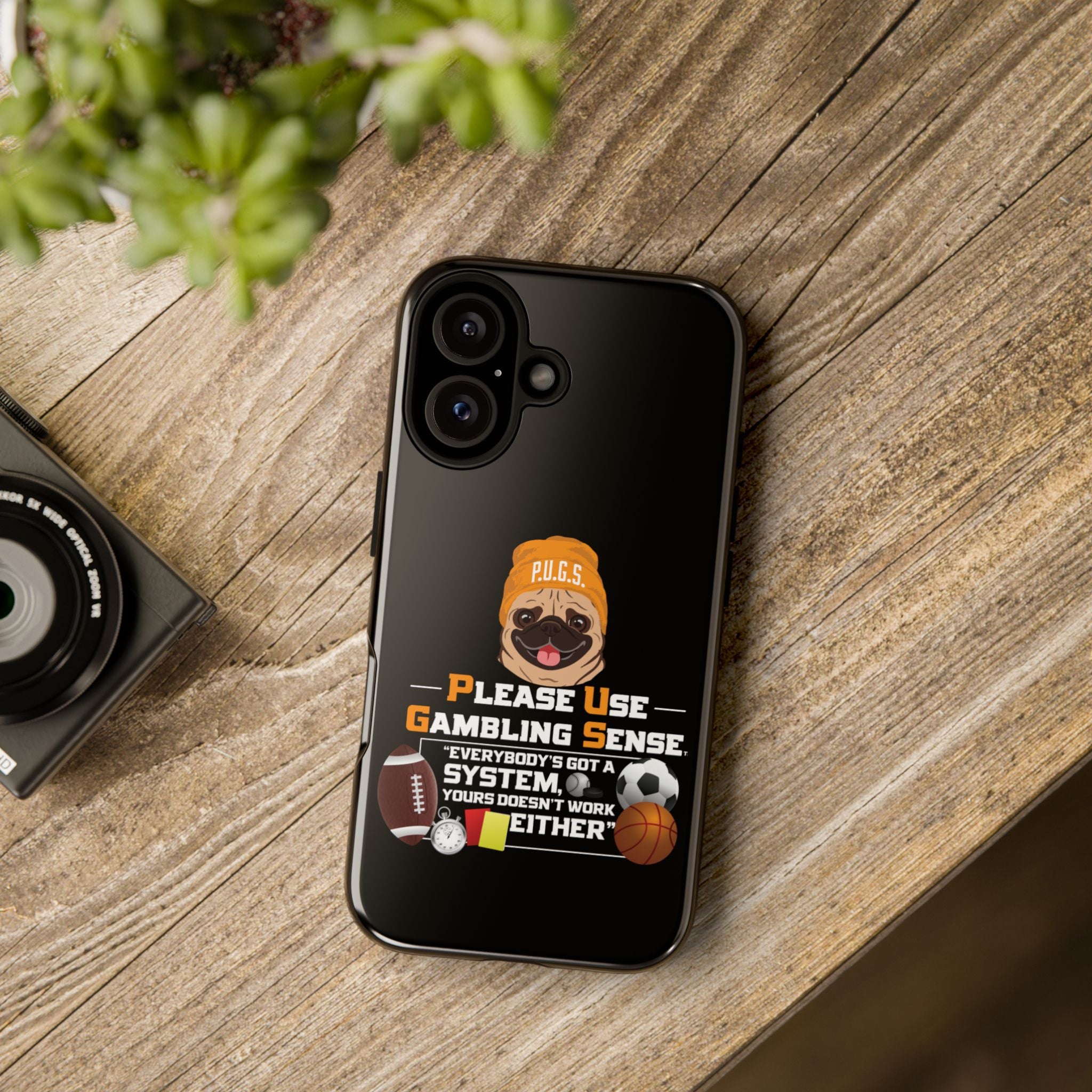 Black Sports Betting "System" Gambling Phone Case — P.U.G.S. Apparel