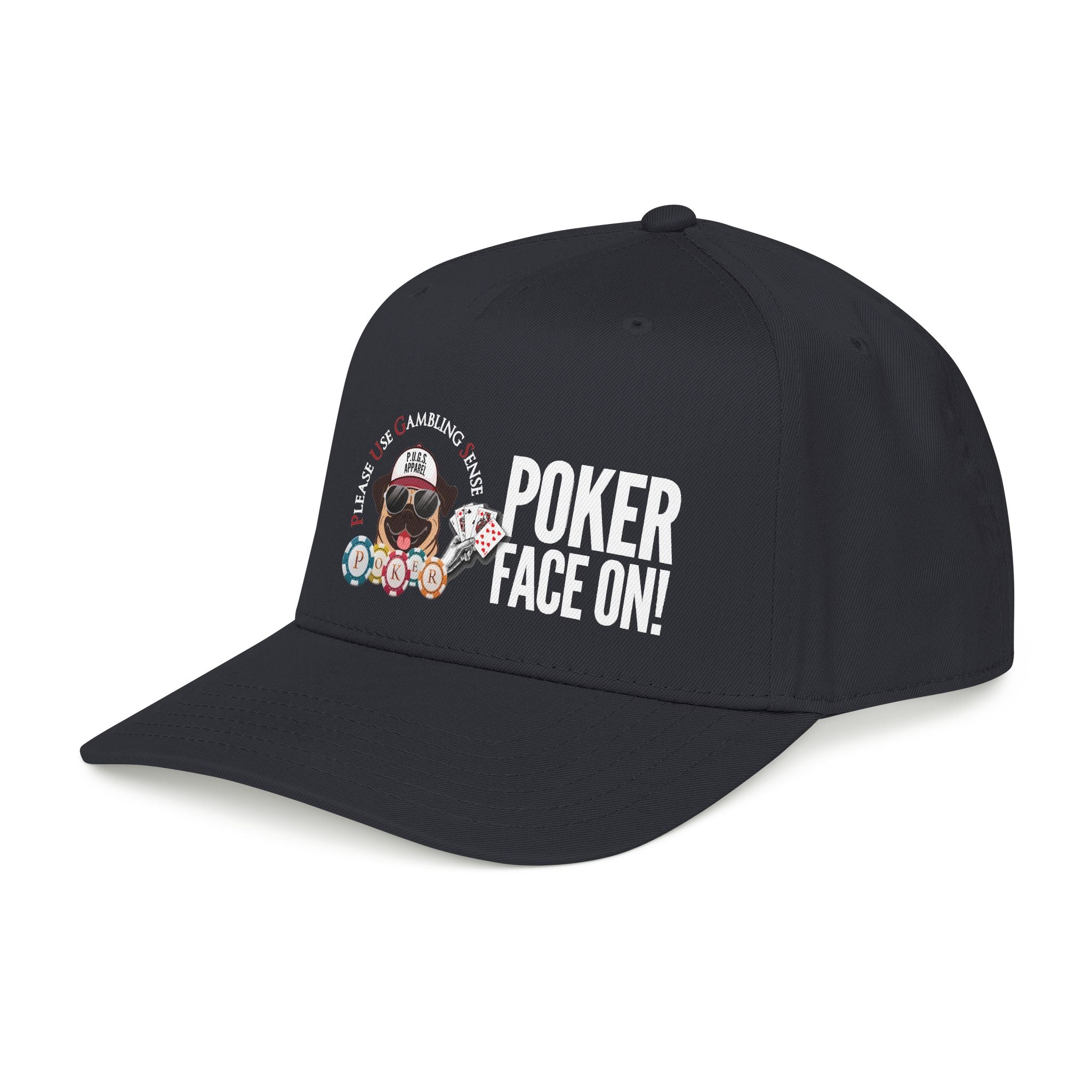 funny poker graphic baseball cap by P.U.G.S. Apparel