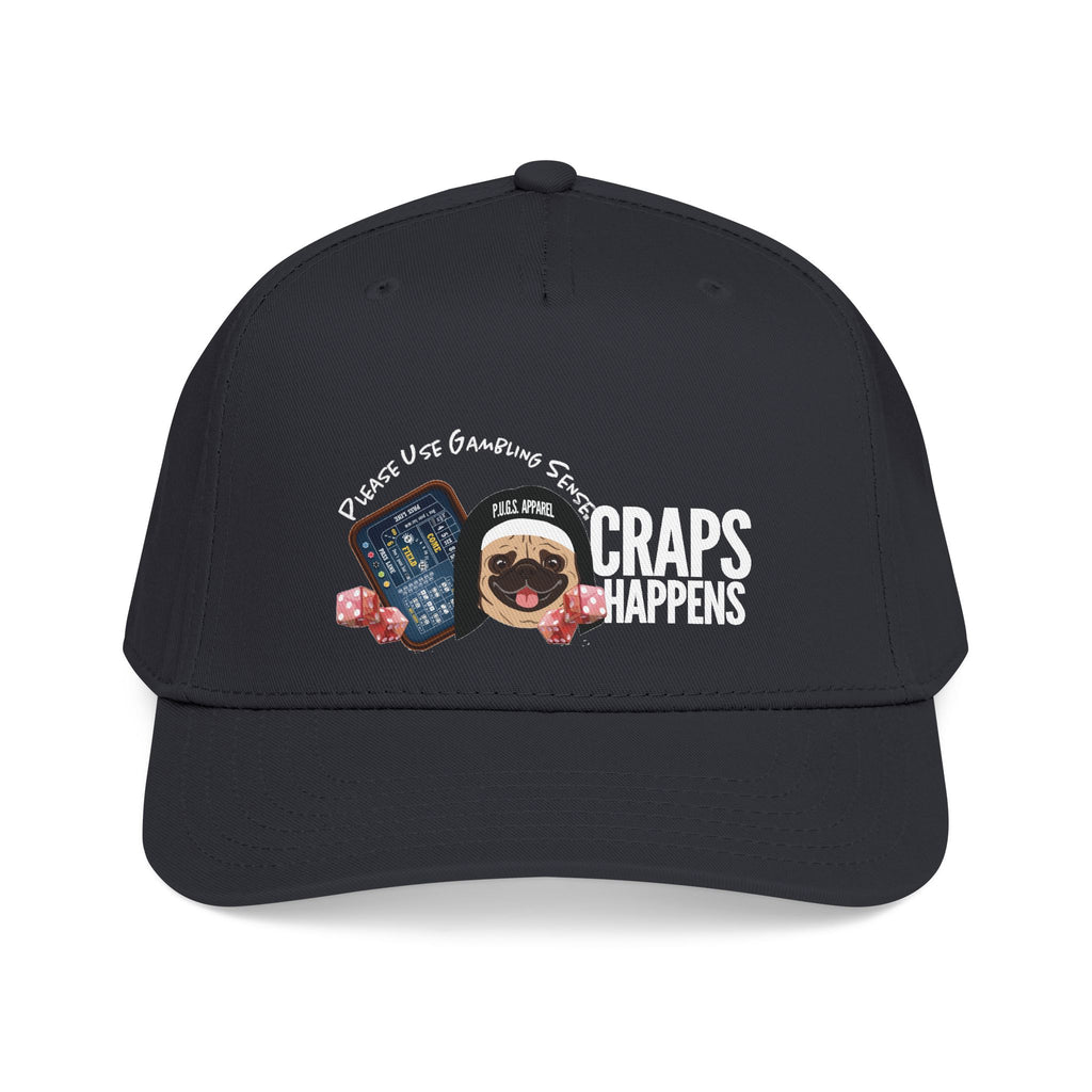 funny craps gambling graphic baseball cap by P.U.G.S. Apparel