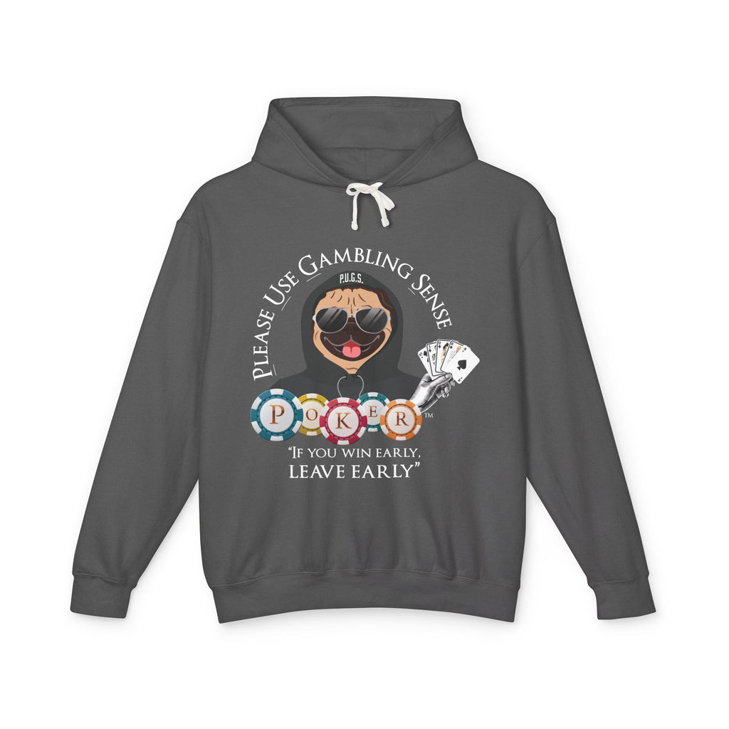 Funny poker graphic hoodie by P.U.G.S. apparel