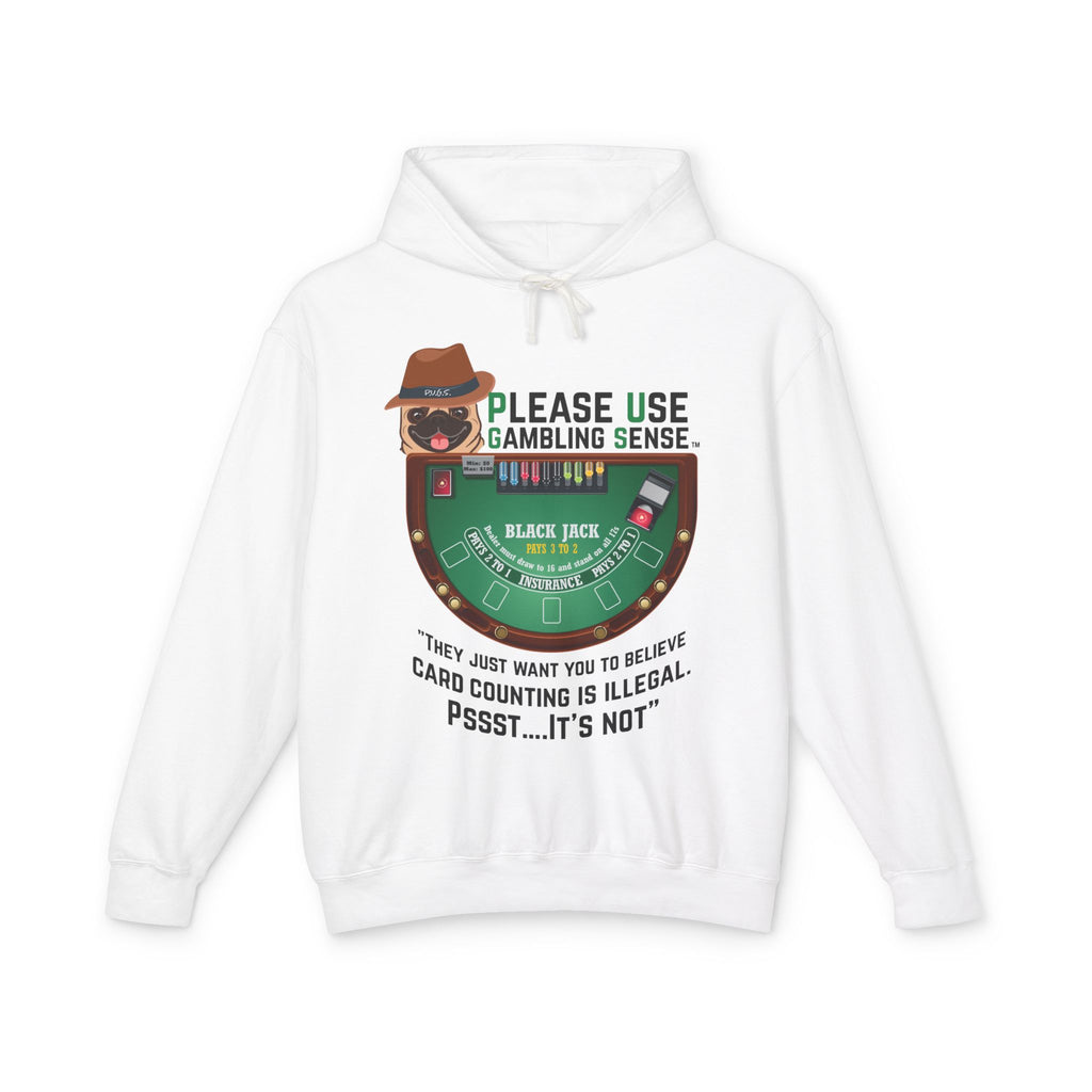 Funny blackjack graphic hoodie by P.U.G.S. apparel