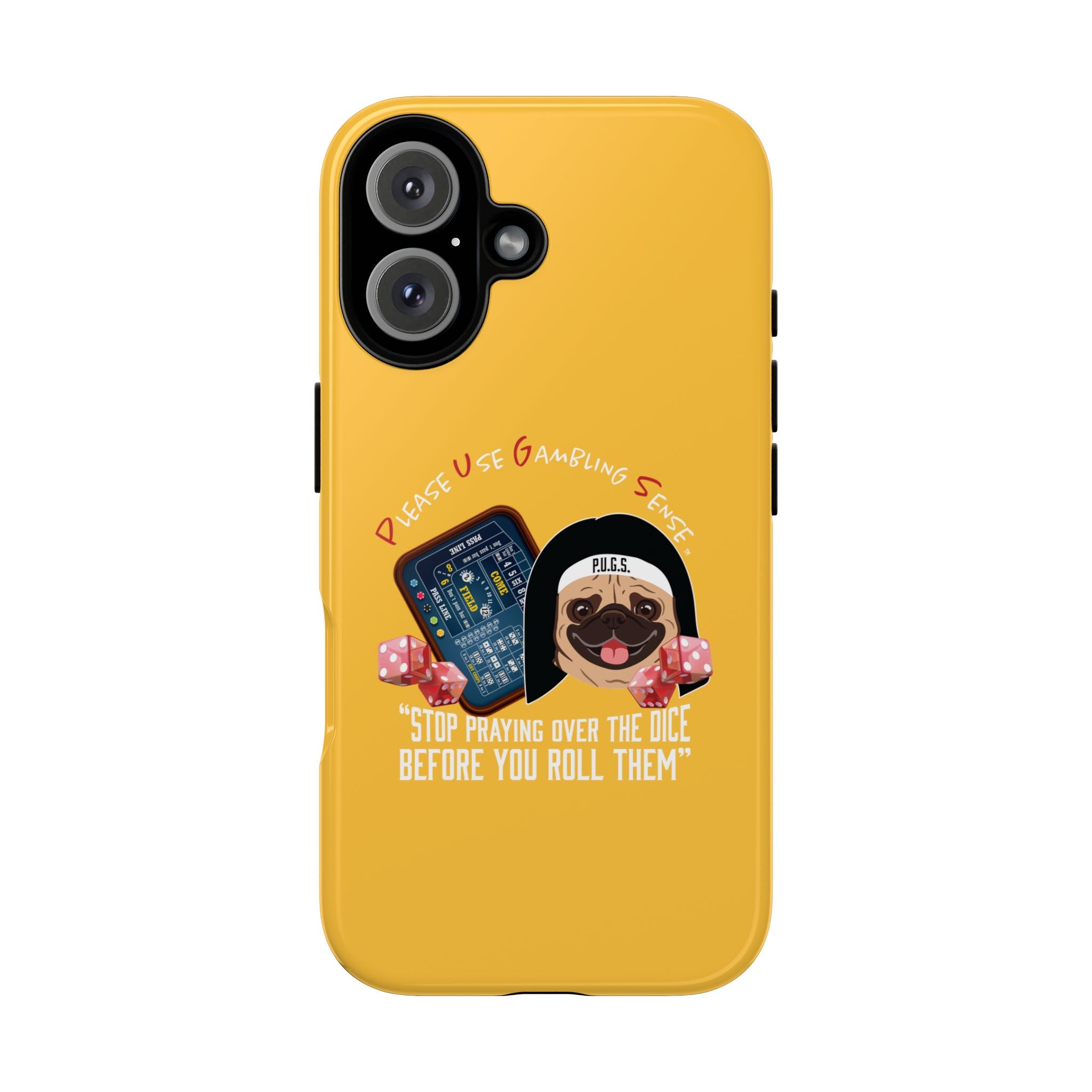 Funny Craps Phone Cover by P.U.G.S. Apparel