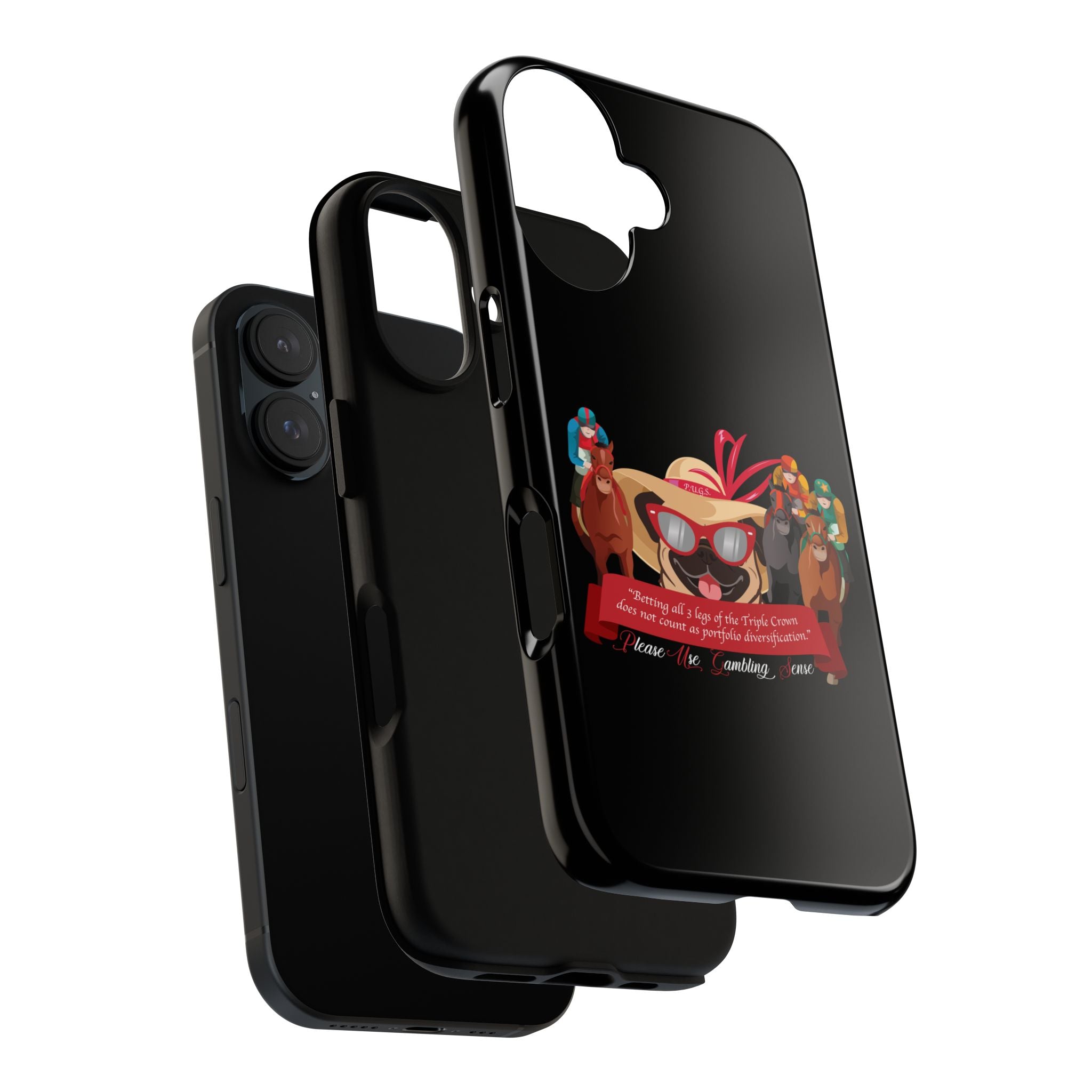 Black Horse Racing "Betting" Phone Case — P.U.G.S. Apparel