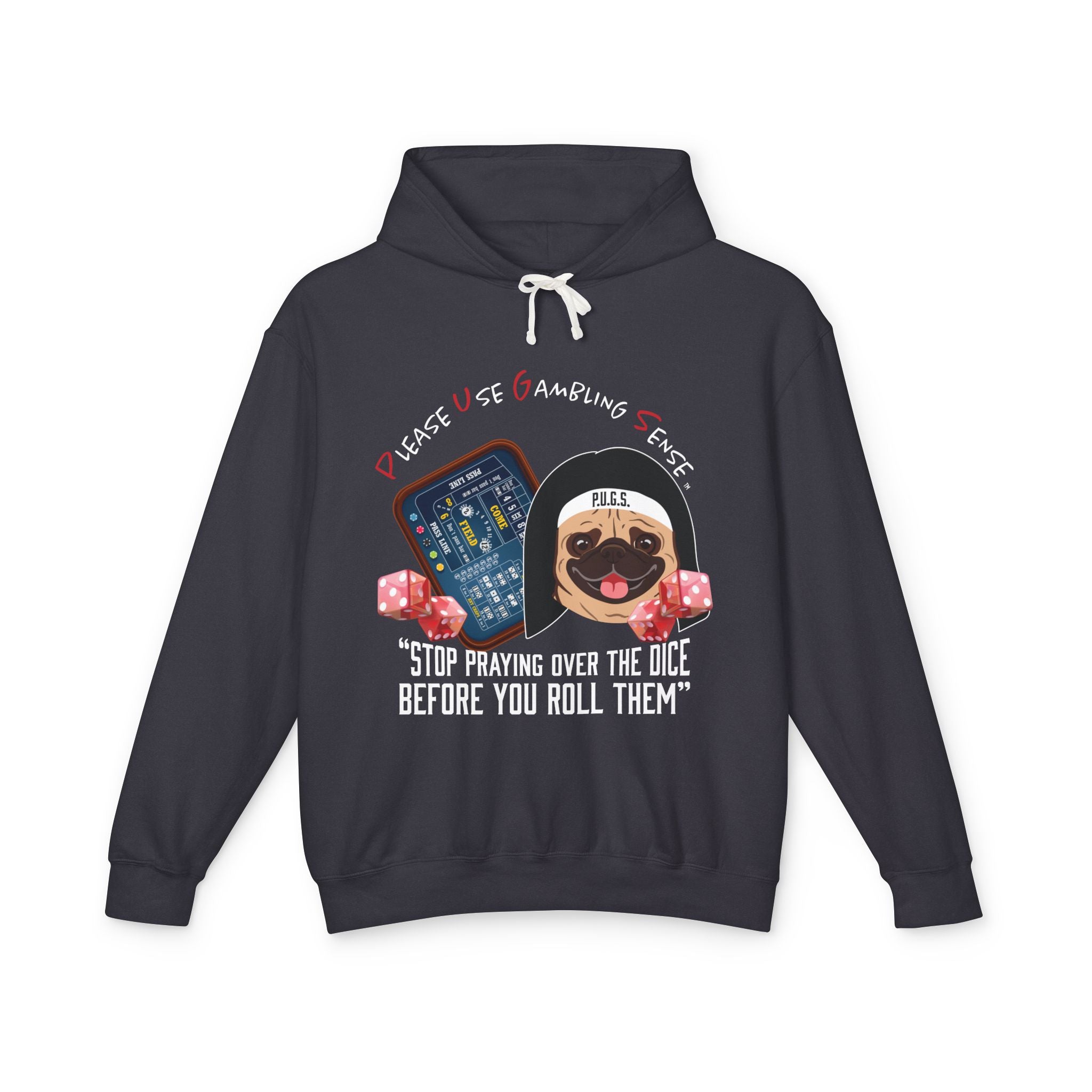 Funny Craps Hoodie by P.U.G.S. Apparel