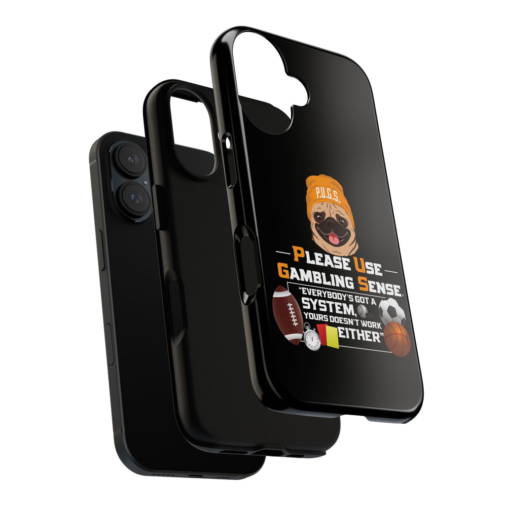 Black Sports Betting "System" Gambling Phone Case — P.U.G.S. Apparel