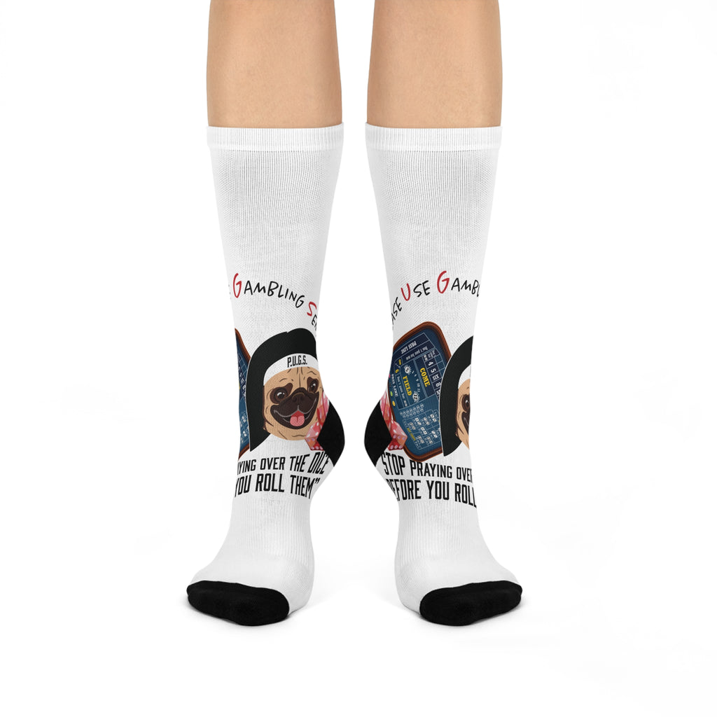 Funny Craps Socks by P.U.G.S. Apparel