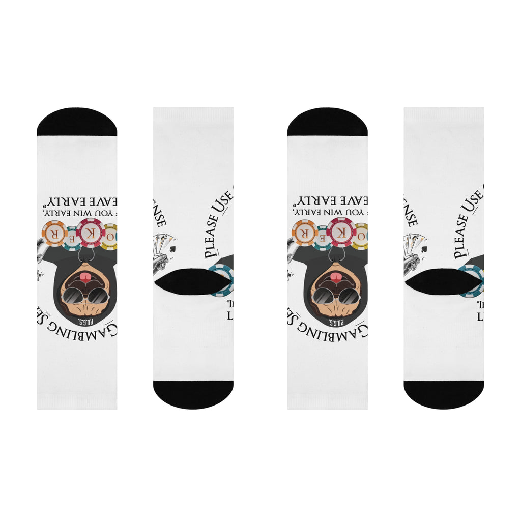 Poker “Leave Early” Collection Cushioned Crew Socks from P.U.G.S. Apparel
