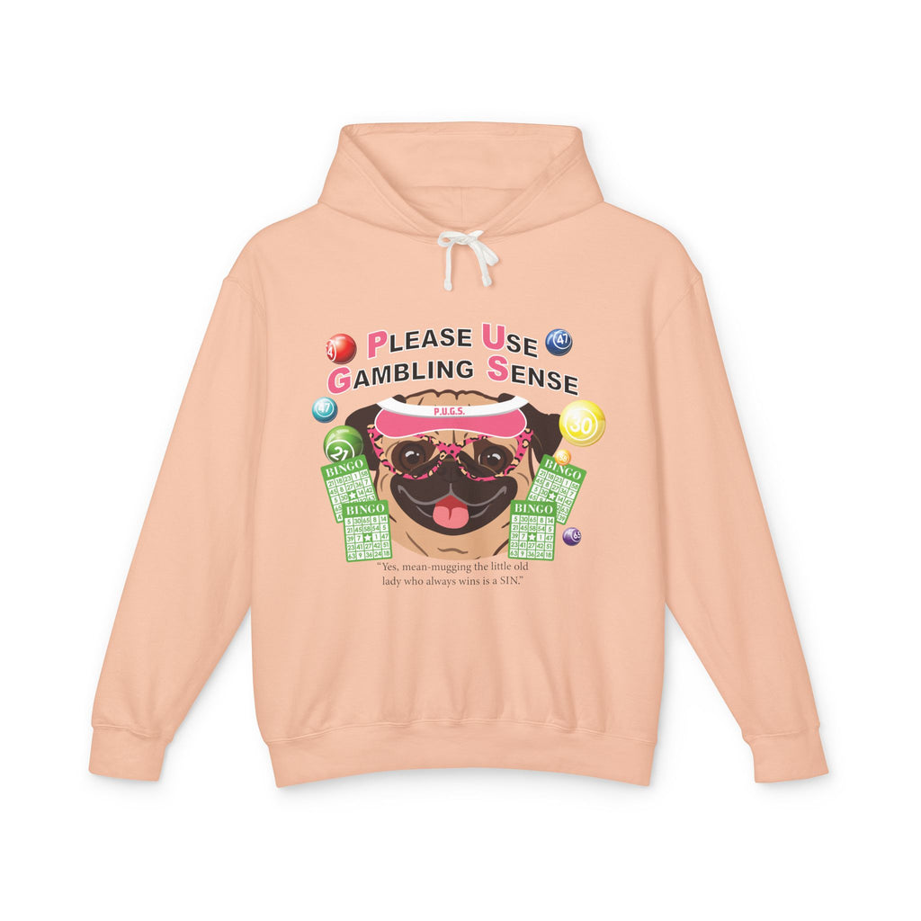 Funny bingo gambling graphic hoodie by P.U.G.S. Apparel