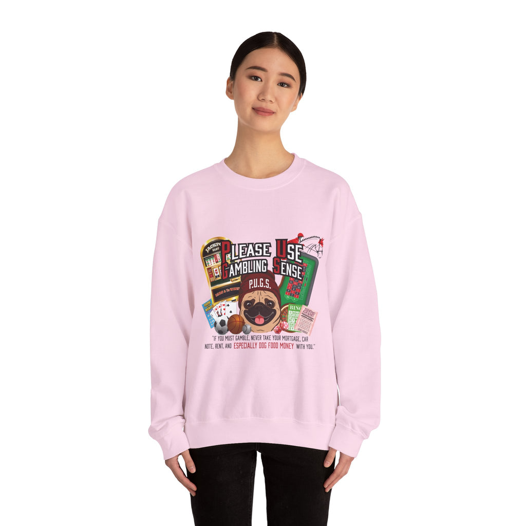 All Gambling "Dog Money" Unisex Crew New Sweatshirt, Light Colors