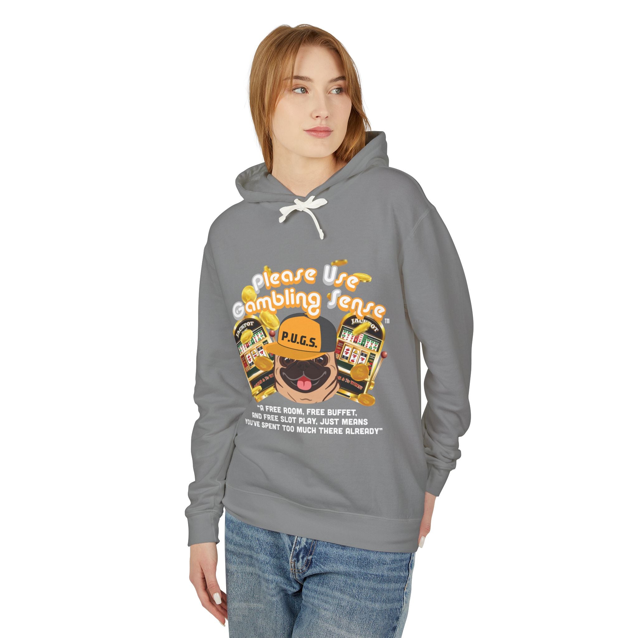 Funny slot machine graphic hoodie by P.U.G.S. Apparel