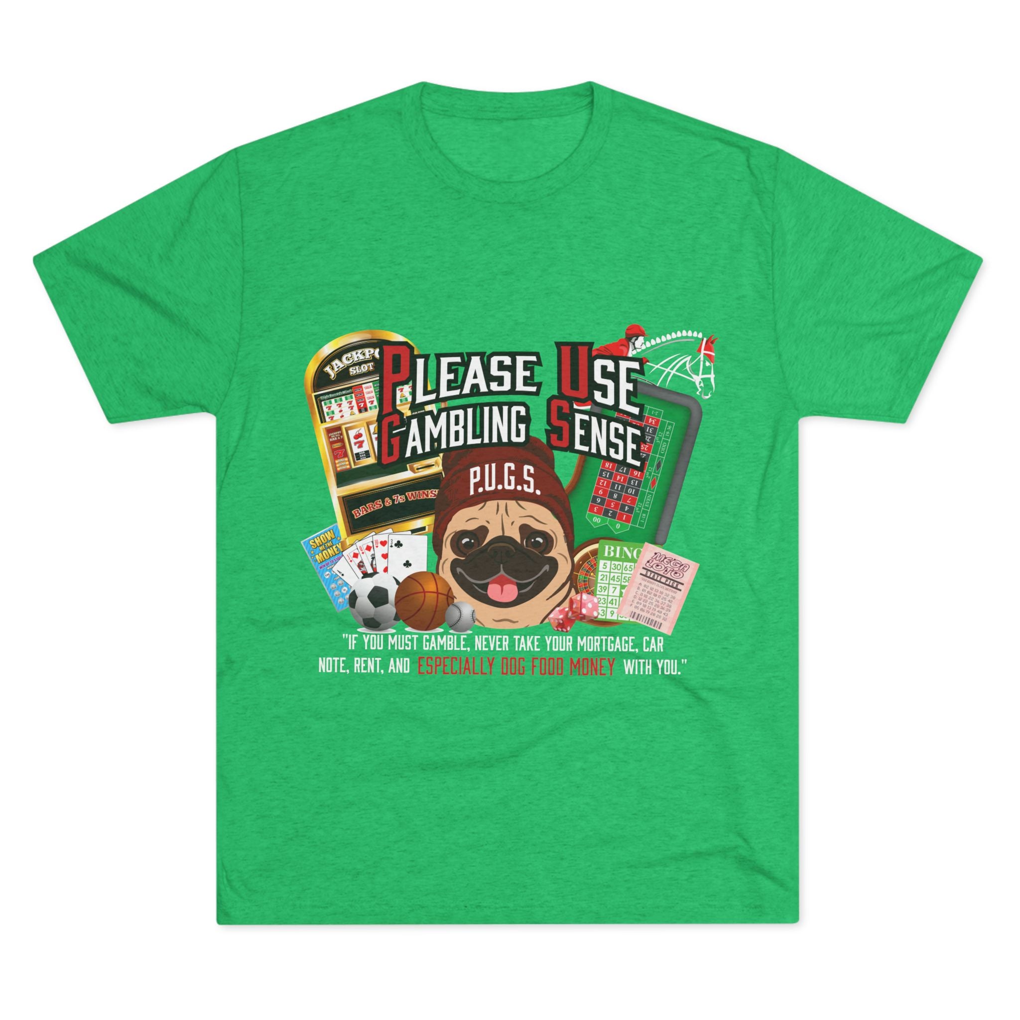 Gambling graphic tee by P.U.G.S. apparel