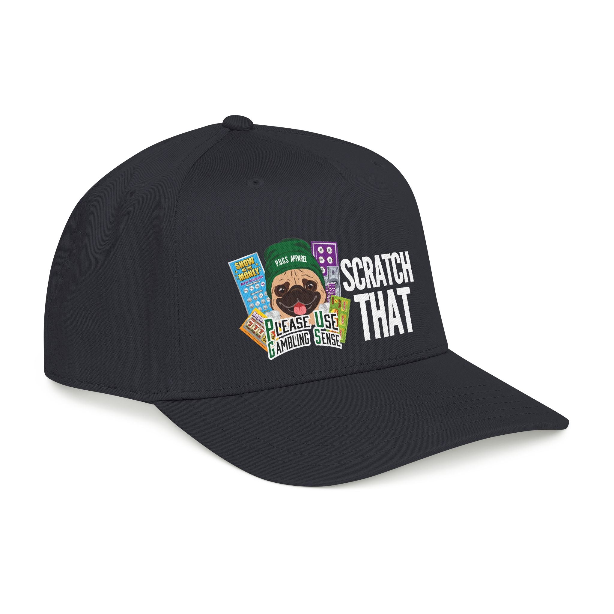 Funny Scratch-off Lottery baseball cap P.U.G.S. Apparel