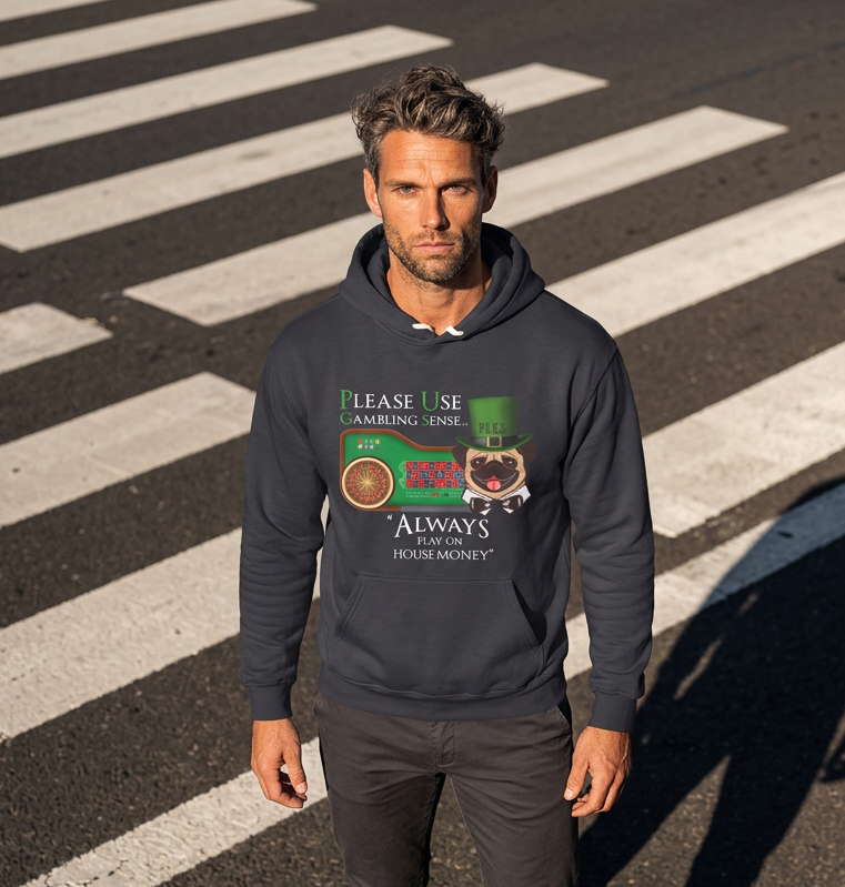 Funny roulette graphic hoodie by P.U.G.S. Apparel