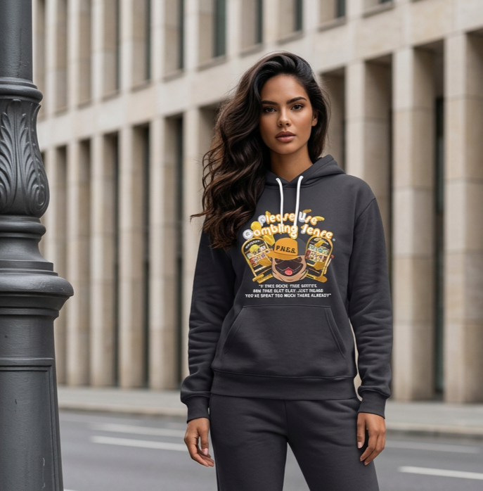 Funny slot machine graphic hoodie by P.U.G.S. Apparel