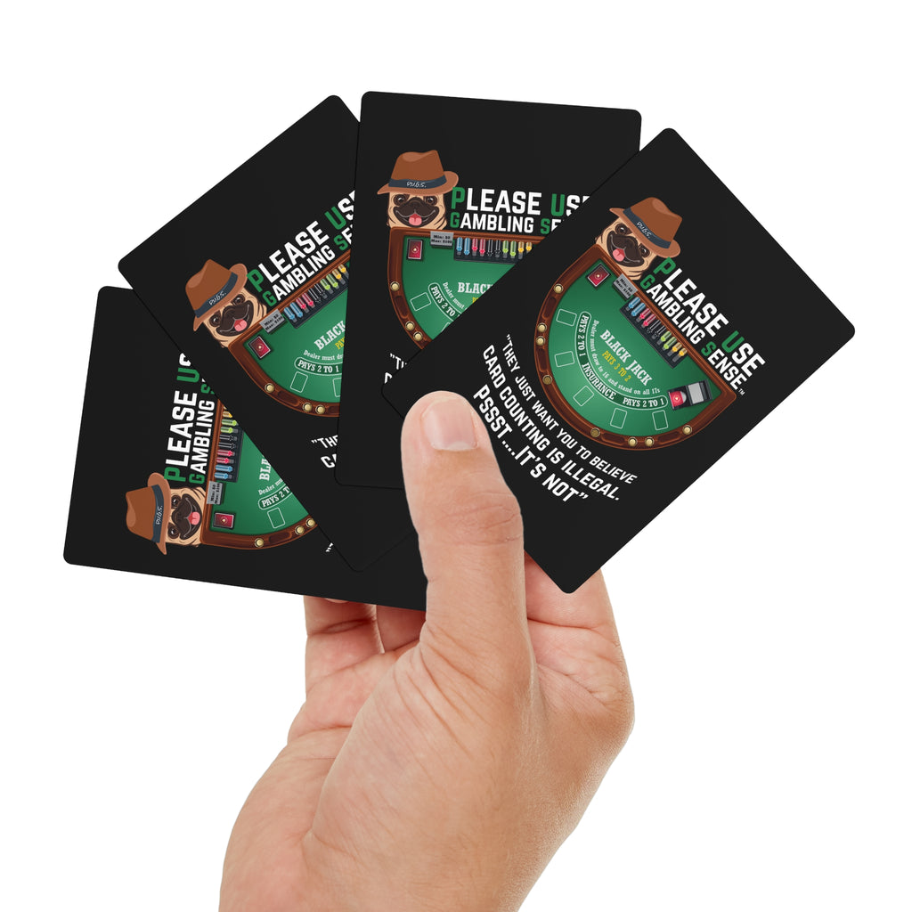 Funny Blackjack playing cards by P.U.G.S. Apparel