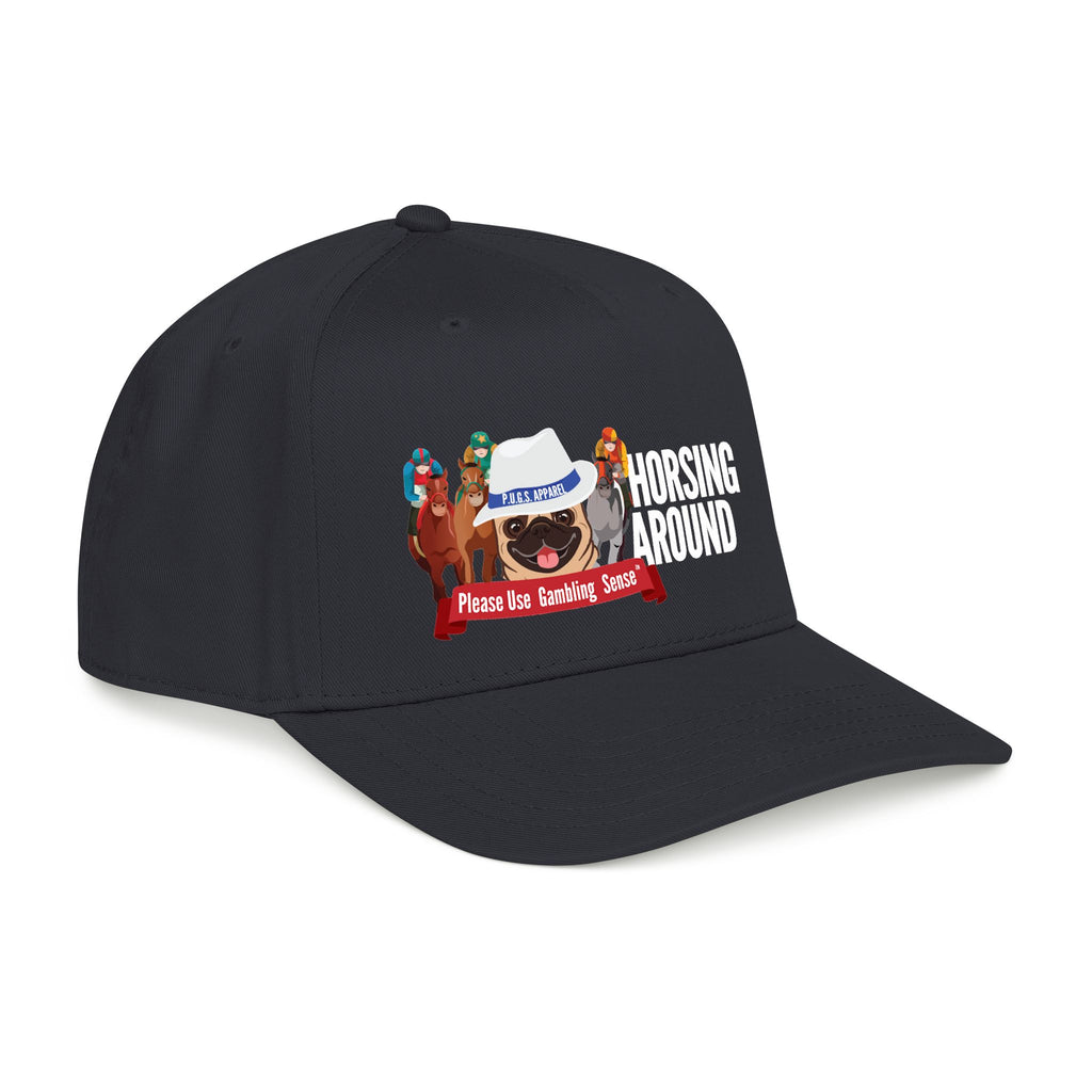 Horse Racing "Fedora" Mid Profile Baseball Cap by P.U.G.S. Apparel